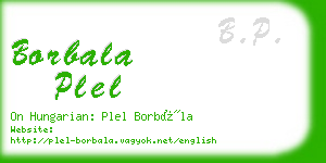 borbala plel business card